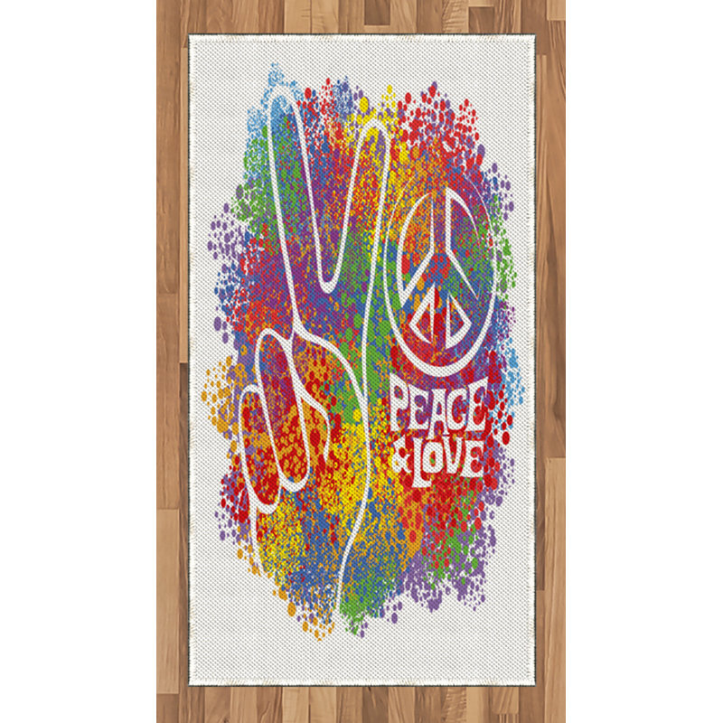 Hippie High Density Long Fiber Poly Threads Decorative Area Rug Carpet, Rectangle 2'7" x 5'