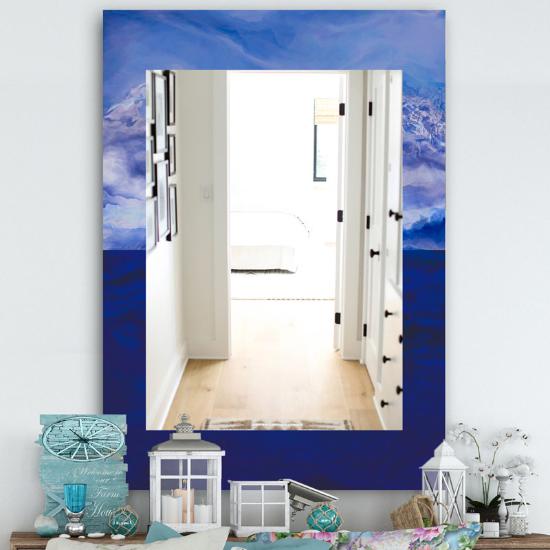Miroir de salle de bain/meuble-lavabo à cadre traditionnel vibe, H 39,4 po x l 29,5 po