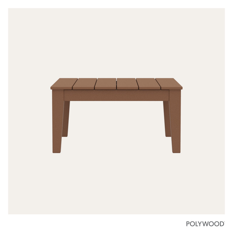 POLYWOOD Newport 36" Conversation Table, Teak