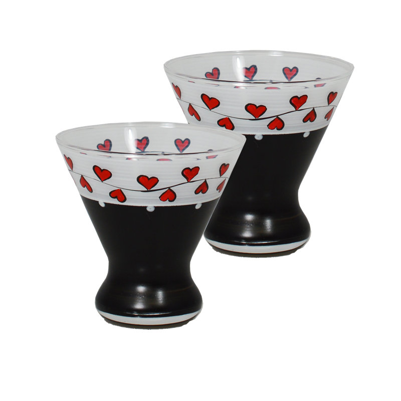 Hearts & Vines Cosmos Glass
