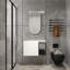 Meuble-lavabo de salle de bain, 30 po, contreplaqué, 1 pièce, mural, blanc brillant