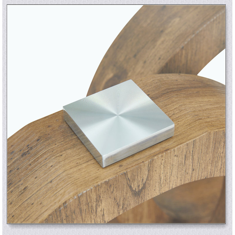 Table basse en bois aggloméré de style moderne avec base en bois naturel - Convient aux salons et aux salons