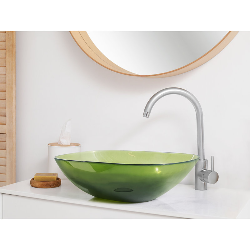 Ivy Bronx Chanoch Solid Surface Oval Sink, Green
