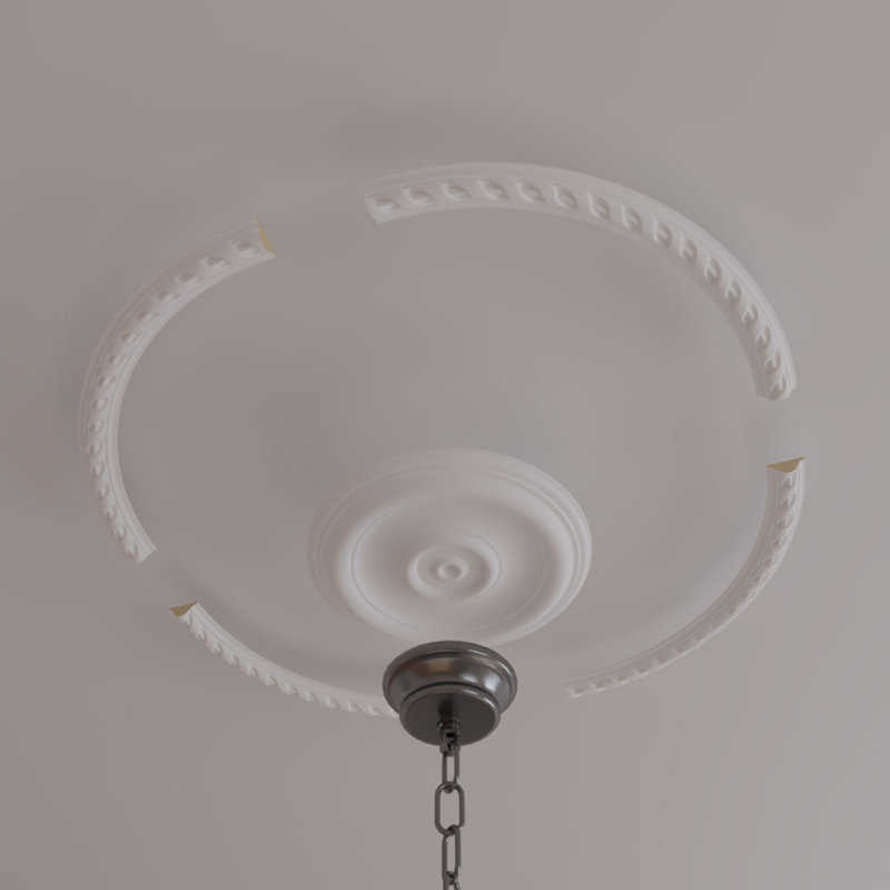 Ensemble d'anneaux de plafond Medway, H 26,75 po x l 26,75 po x P 0,75 po, Simple (1/4 d'un cercle complet)