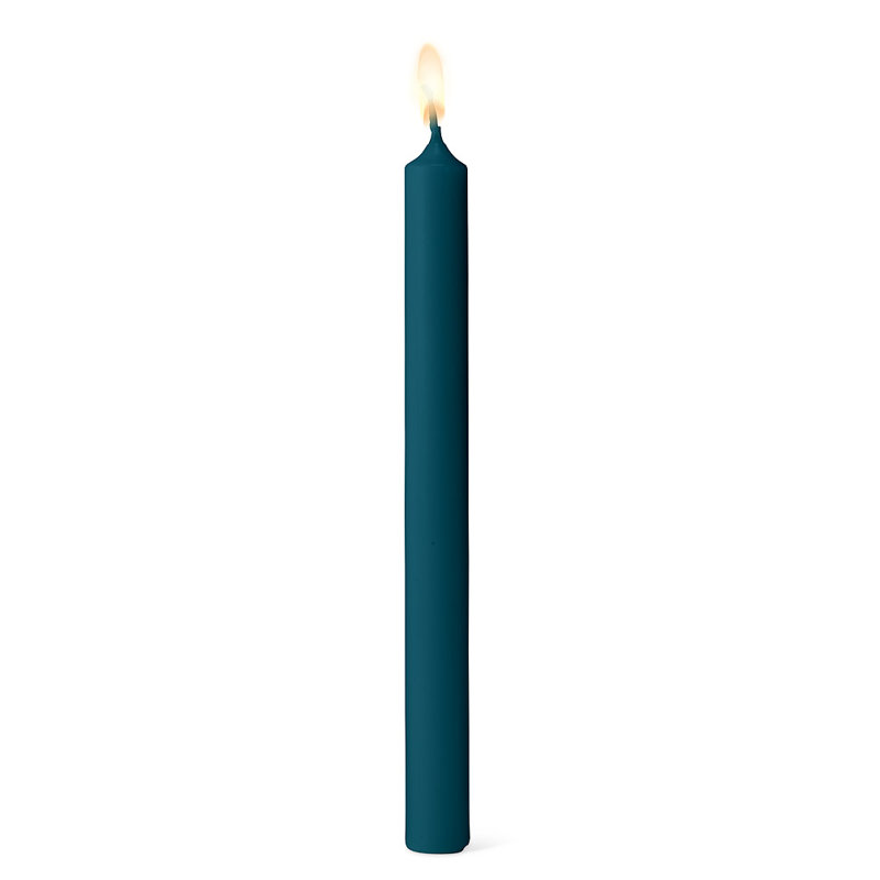 Pièce 4 chandelles droites non parfumées, Bleu pétrole