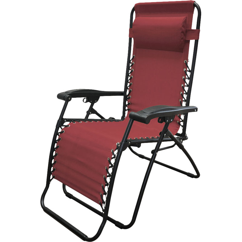 Pinedale Folding Zero Gravity Chair, Burgundy