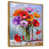Toile avec cadre flottant or