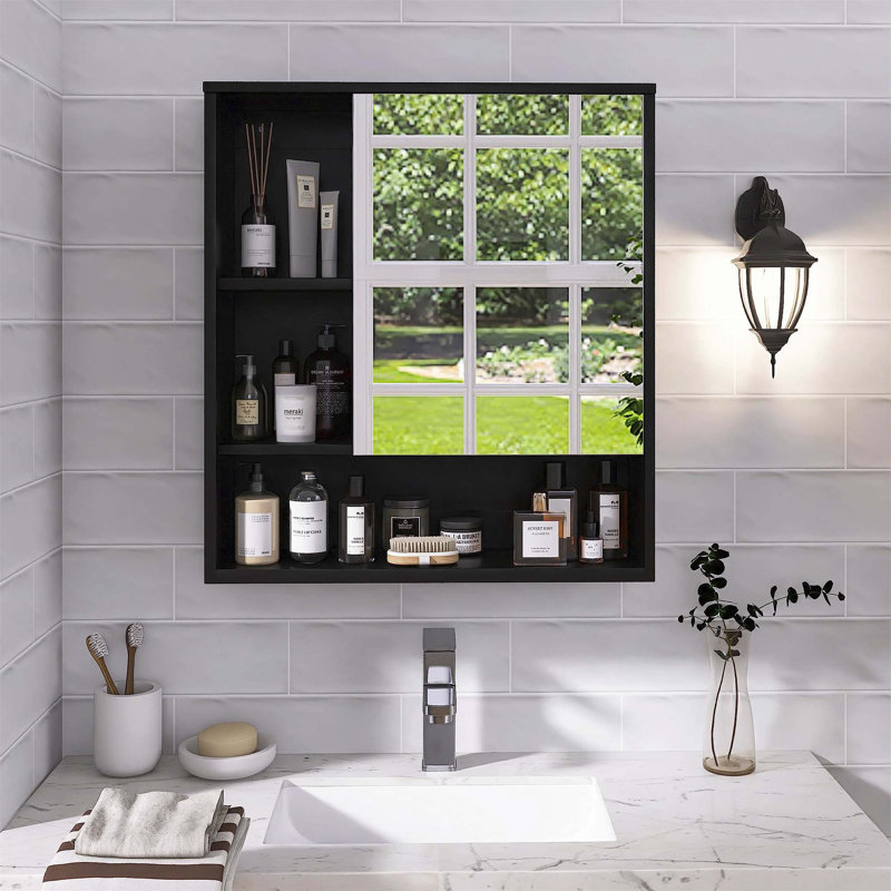 Compact Bathroom Cabinet Bathroom Cabinet, Black