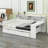 Wooden Daybed With Storage Shelves,Two Storage Drawers And Study Desk-1495720849