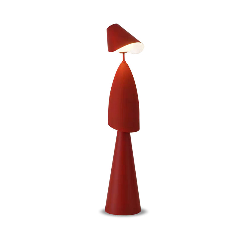 Polyethylene Abstract Form Family Floor Lamp, Red