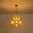 10 - Light Melt Bubble Amber Glass Sputnik Sphere Chandelier-417459588