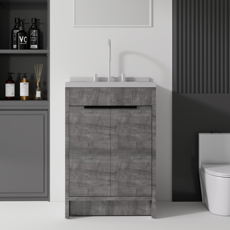 Meuble-lavabo autoportant avec lavabo