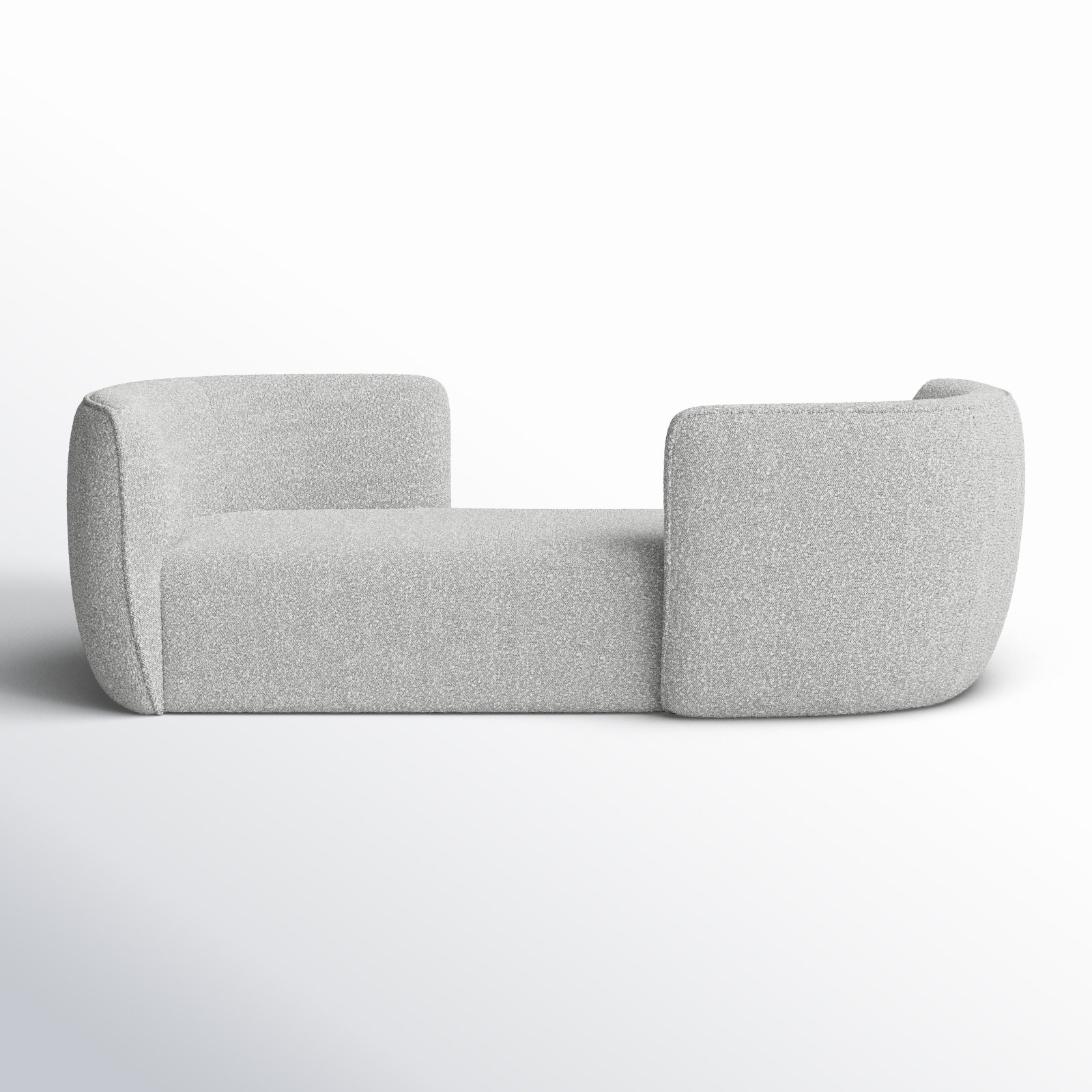 Hilton Boucle Chaise Lounge, Gray Boucle Fabric