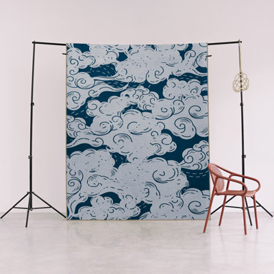 Blue-Toned Cloud Patterned Creative Modern Decorative Rug