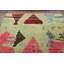 Tapis vert en laine noué à la main de conception unique 6 pi 11 po x 11 pi 8 po