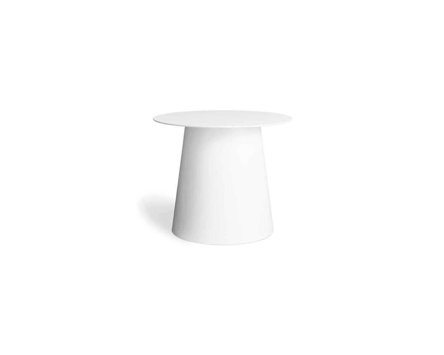 Circula End Table, White, 12" H x 15" W x 15" D