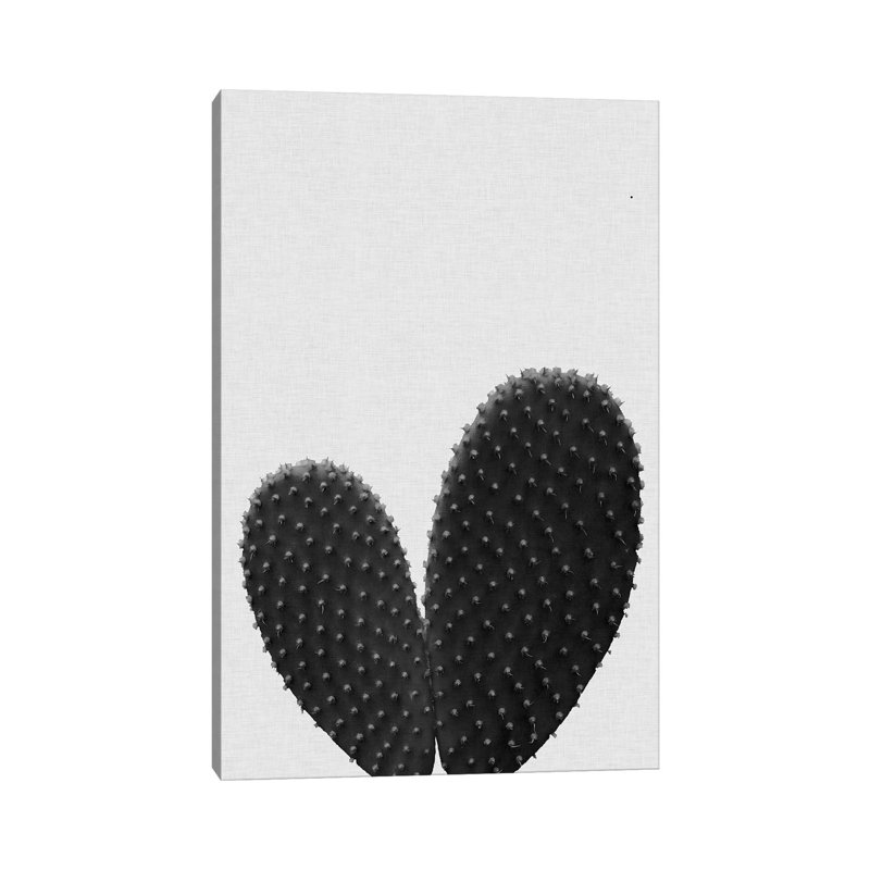 Heart Cactus by Orara Studio - Wrapped Canvas Print, 20.32 cm H x 30.48 cm W