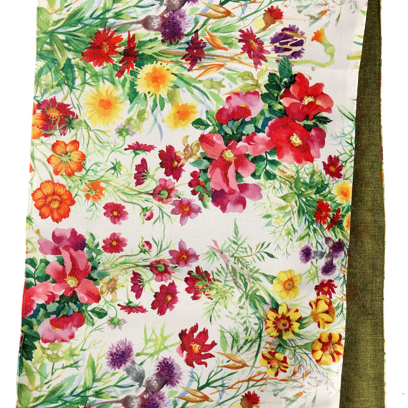 Chemin de table floral 100% coton