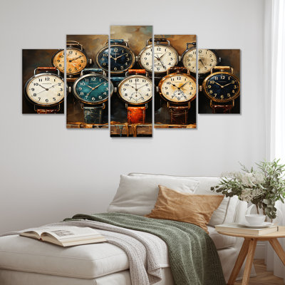 Rétro horlogerie horlogère II - Art mural multi-panneaux