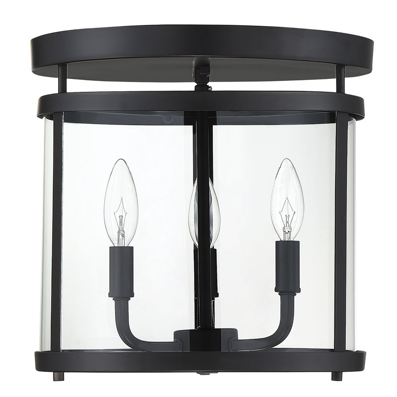 Plafonnier encastré cylindrique 12,5 po Ryne, Noir