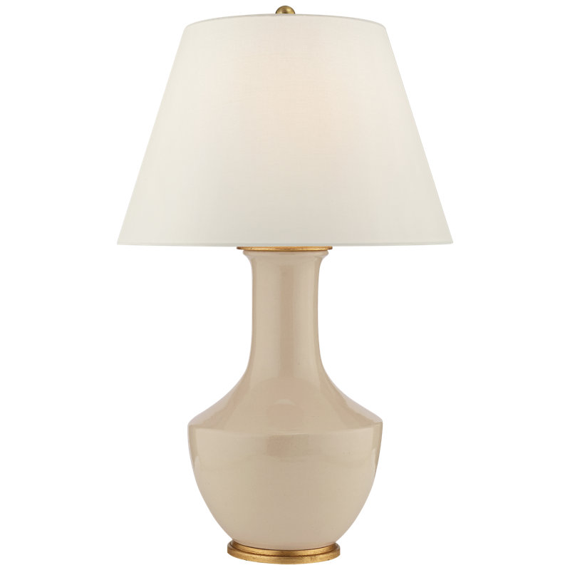 Chapman & Myers Lambay Table Lamp, Coconut Porcelain, Fabric
