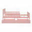 Lit plateforme simple en bois avec garde-corps et amp; 2 tiroirs de rangement, aucun sommier nécessaire, robuste et amp; Durable-1271776232-1271776237