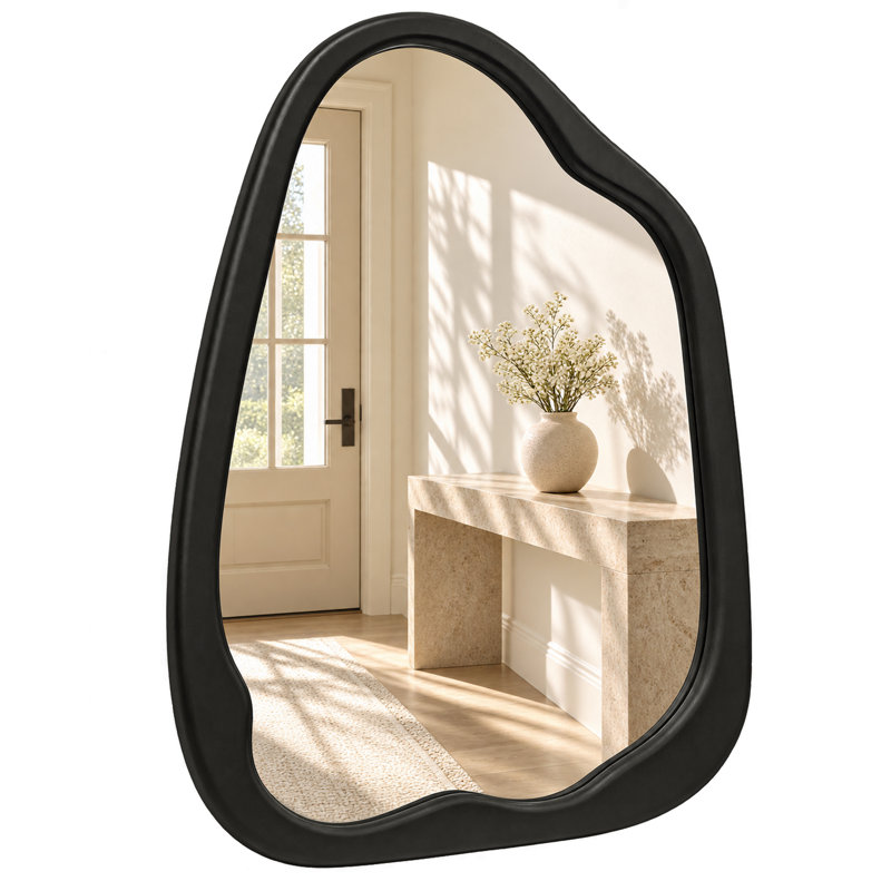 Miroir mural Modern Freeform, 32" x 24", Matte Black
