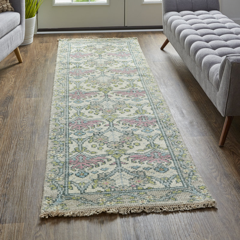 Friderike Wool Floral Indoor Rug, Runner 2'6" x 8'