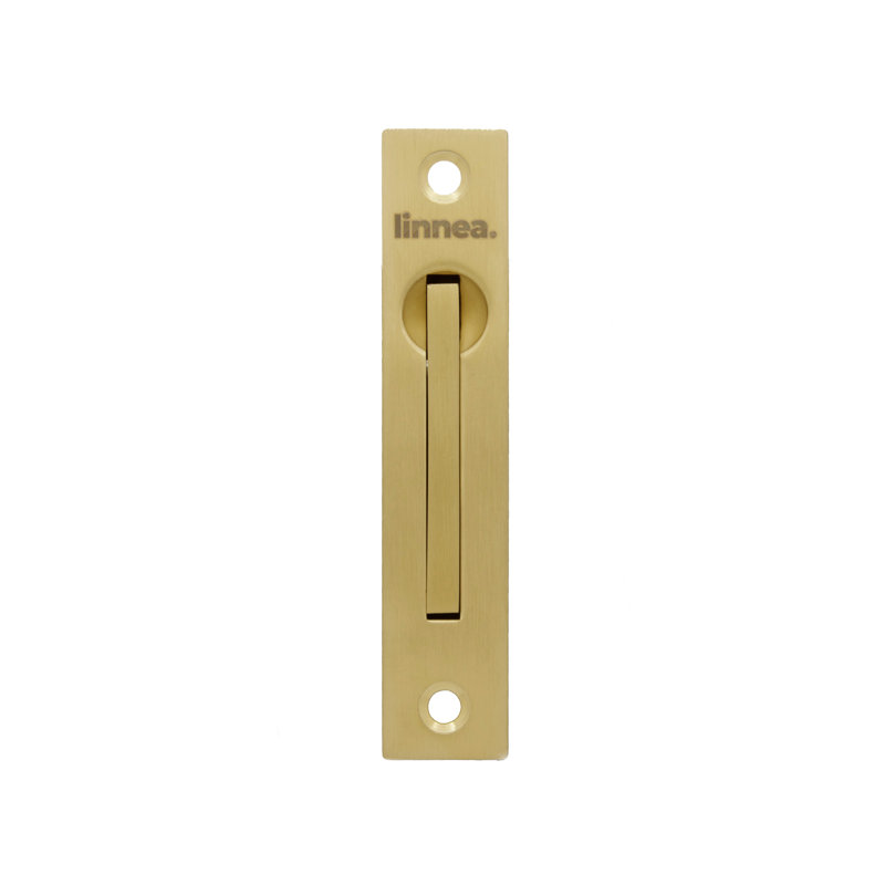 Pocket Door Hardware - Edge Pull, Satin Brass