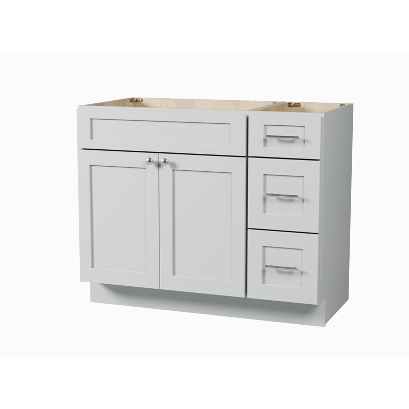 Base de meuble-lavabo simple 42 po Disar, Gris