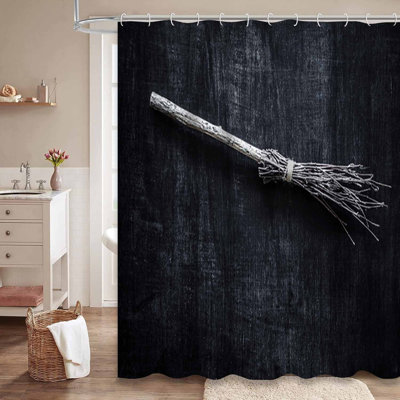 Rideau de douche transparent transparent, rideaux de douche pour la salle de bain avec 12 crochets