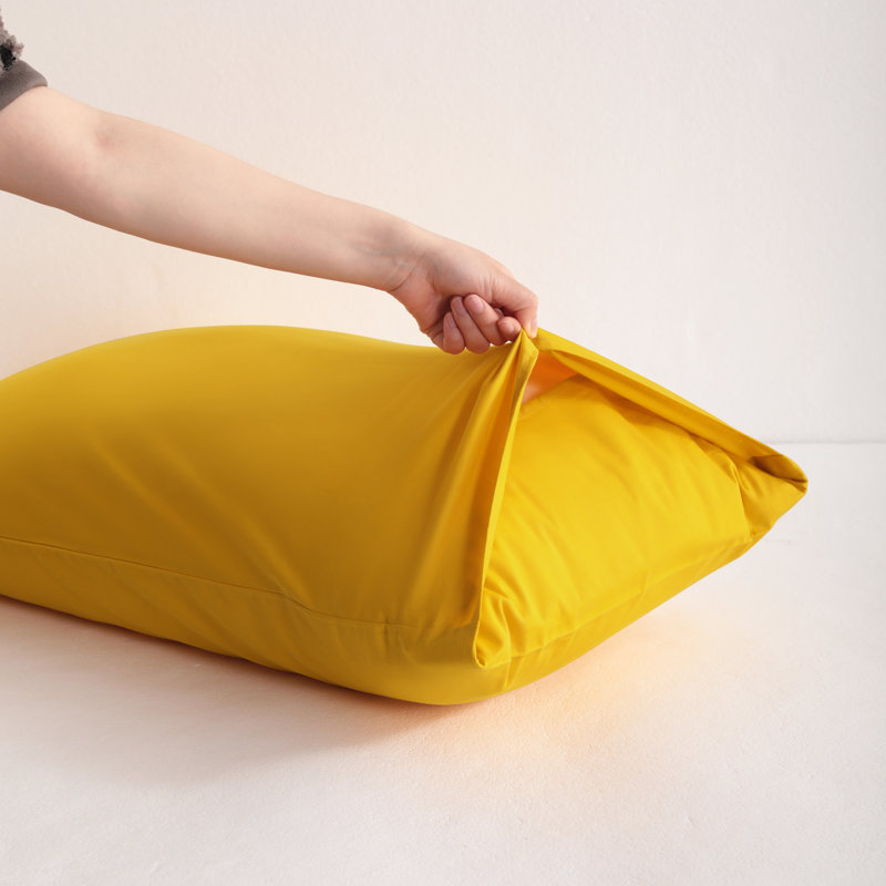 1 housse de coussin pour le corps, housse de coussin en coton, fermeture à enveloppe, 20 x 54 pouces - NTBAY, Ginger Yellow