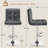 Chandresh Swivel Upholstered Adjustable Height Counter Stool with Metal Frame-14826894
