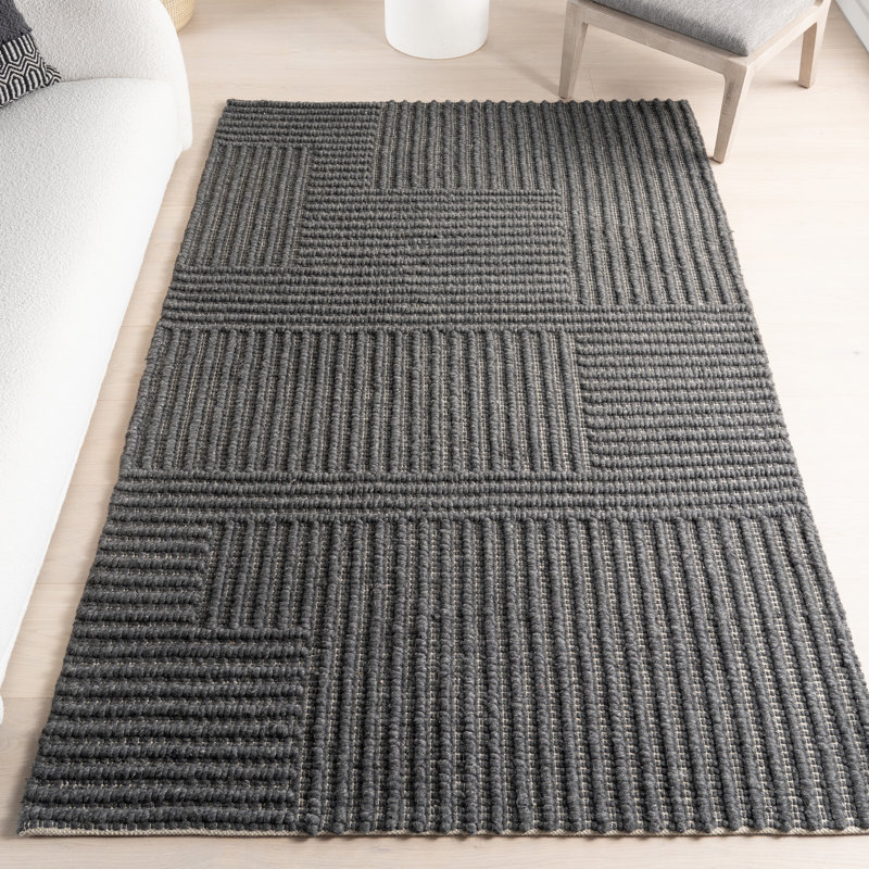 Tapis contemporain à rayures dorées Dorene, Rectangle 7 pi 6 po x 9 pi 6 po