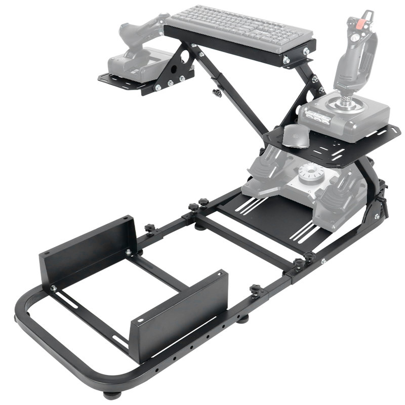 Flight Game Mount & Racing Simulator Stand Fit Logitech Thrustmaster Saitek Honeycomb, Steering Wheel Pedal Shifter Flight Simulator Seat Joystick Keyboard Not Included