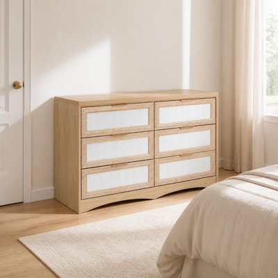 Spacious Multi-Room 6-Drawer Storage Chest, Sturdy Streamlined Space-Saving Organizer with Smooth Silent Drawers, Stable Structural Frame, Easy Assemb