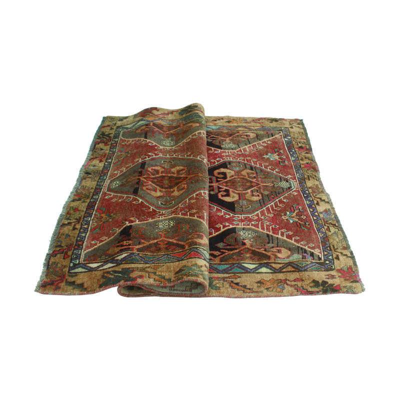 Tapis rouge semi-antique Kaz