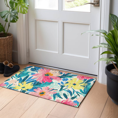 Machine Washable Indoor/Outdoor Claudian ACN1482 Blush Rug