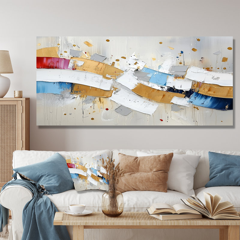 Biomorphism Labyrinth Of Eternity - cubisme abstrait, impression murale en métal, H 28 po x l 60 po