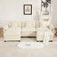 Canapé modulaire confortable en chenille pour salon, facile à assembler, beige