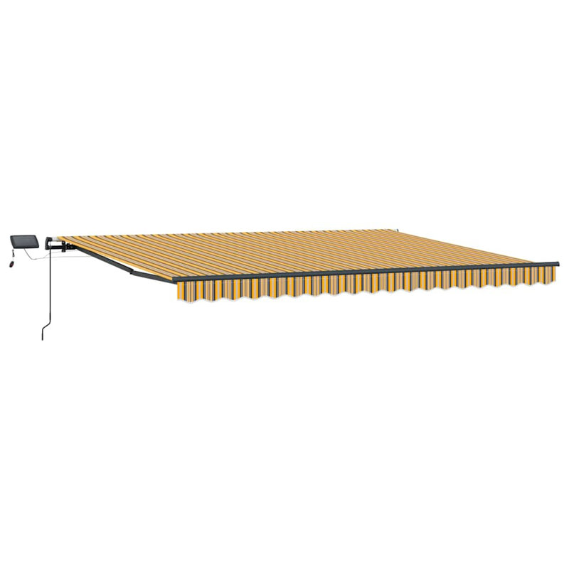Brayden Studio Retractable Door / Window Awning, 400 cm W x 300 cm D, Green/Brown/Anthracite