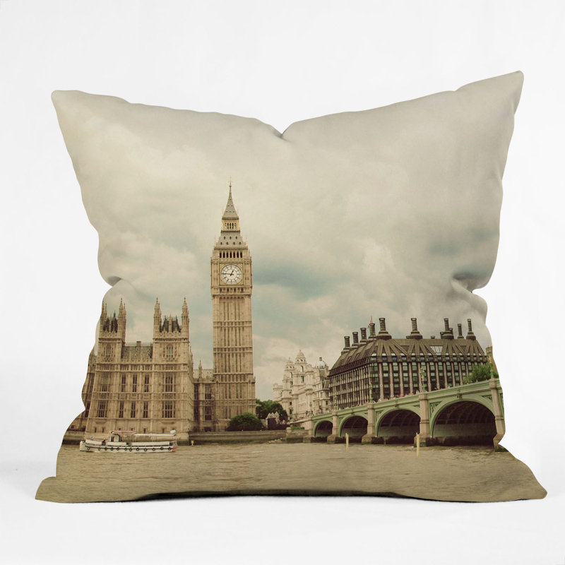 Coussin décoratif intérieur/extérieur happee monkee big ben, 18 po x 18 po