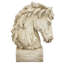 18" Horsehead Wood-Like Carving Statue Centerpiece-1250328544