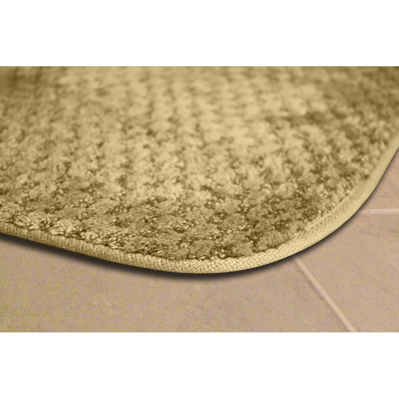 Juliahna Nylon Bath Rug with Non-Slip Backing, Runner 22" x 60", Linen