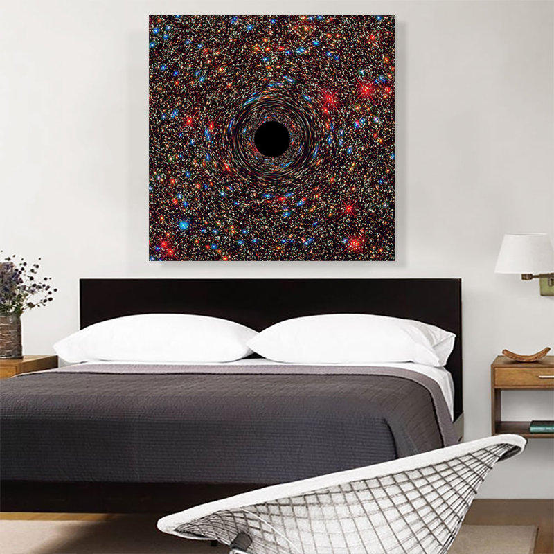 « black hole », impression sur toile, H 26 po x l 26 po x P 0,75 po