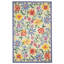 Papillon Floral Handmade Looped Wool Ivory Area Rug-529210455