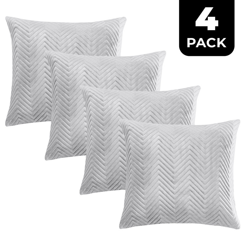 Square Cushion Cover, Silver
