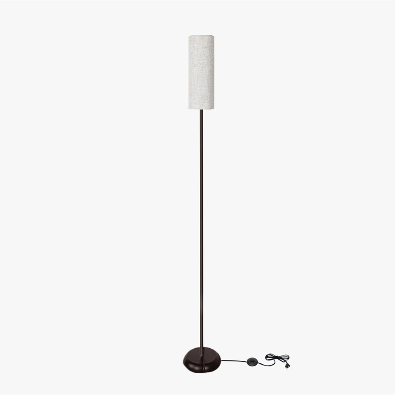 167cm Powder Coated Traditional Floor Lamp, Brown, white and pink