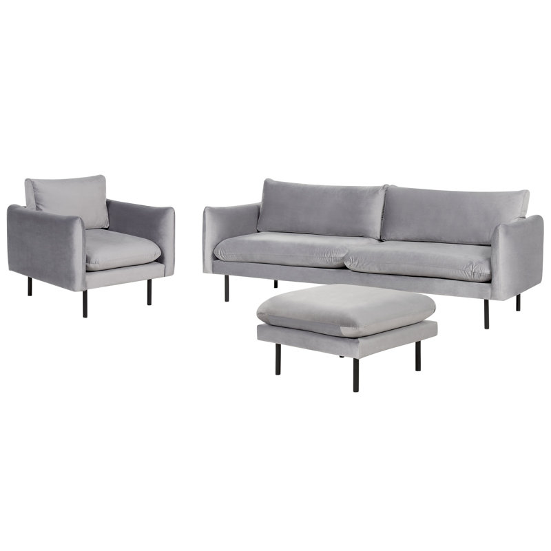 Rachely 3 - Piece Living Room Set, Grey