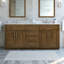 Ensemble de meuble-lavabo autoportant en lattes d'amande 60 po Athea-32080301-86291232-86291233